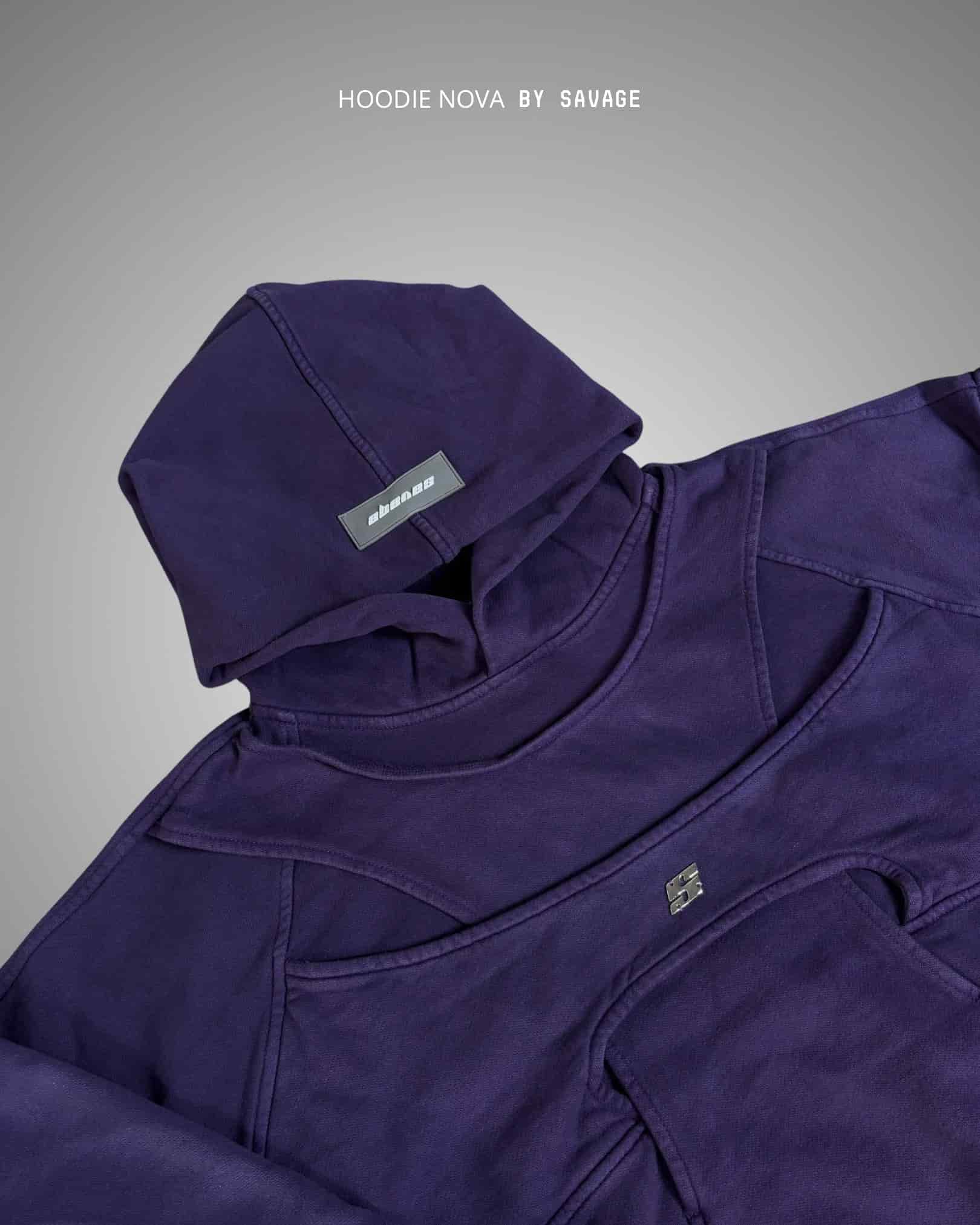 Hoodie Nova  Sun fade Morado 400 gramos - miniatura 2