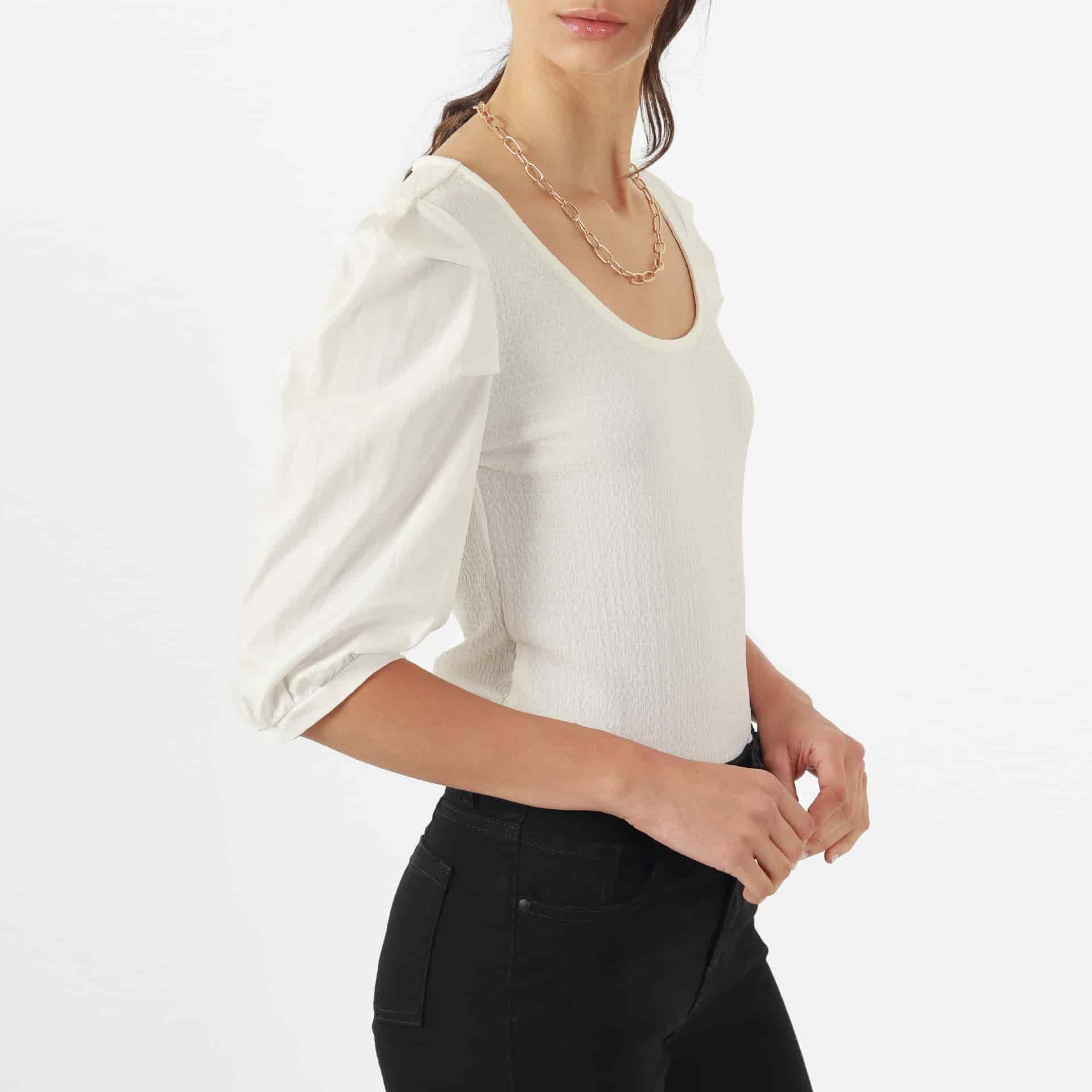 Blusa Cuello Redondo Manga 3Cuartos - miniatura 31