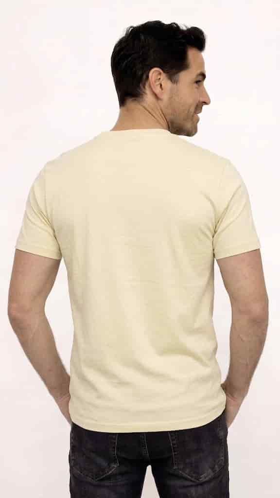 CAMISETA BÁSICA LIVIANA CUELLO REDONDO BEIGE PARA HOMBRE - miniatura 2