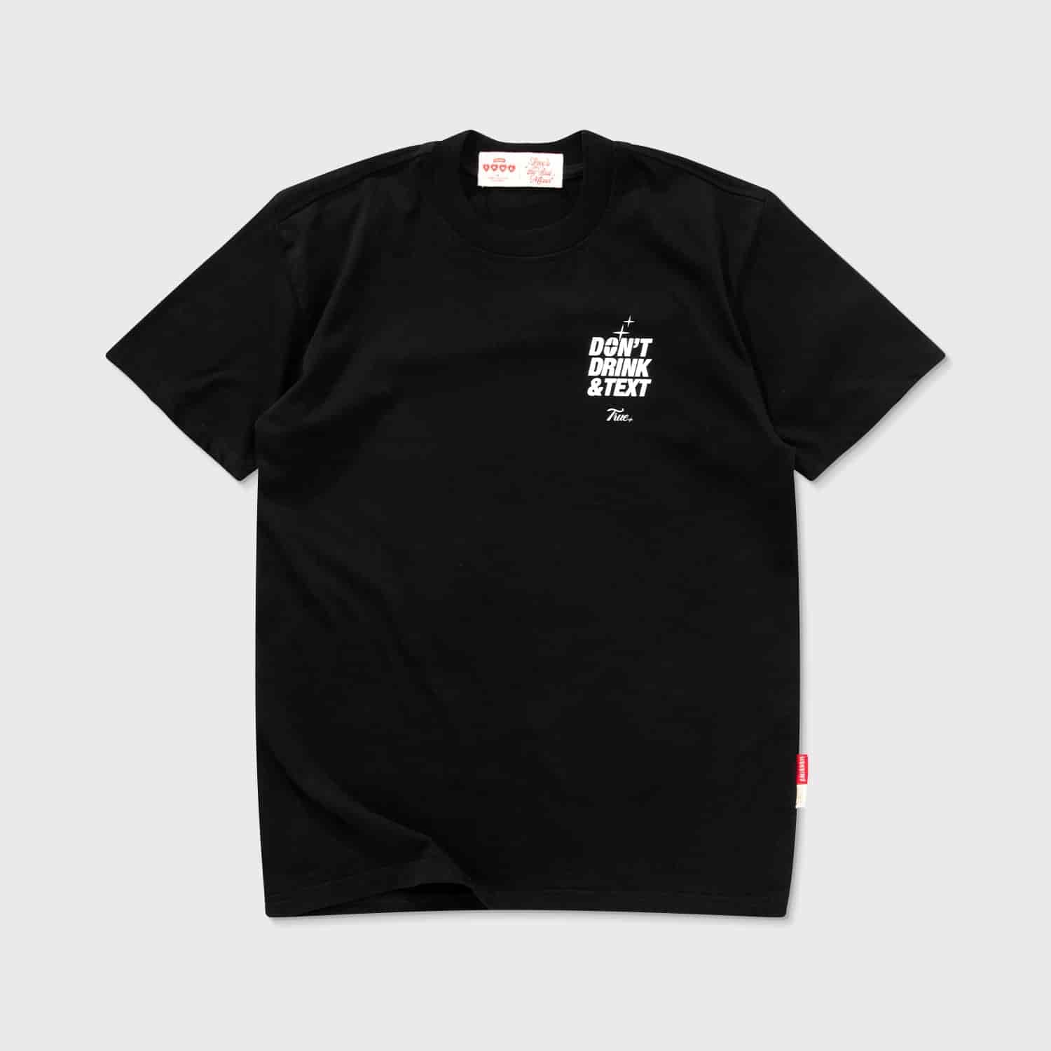 True X Smirnoff Text T-Shirt - Black - miniatura 1