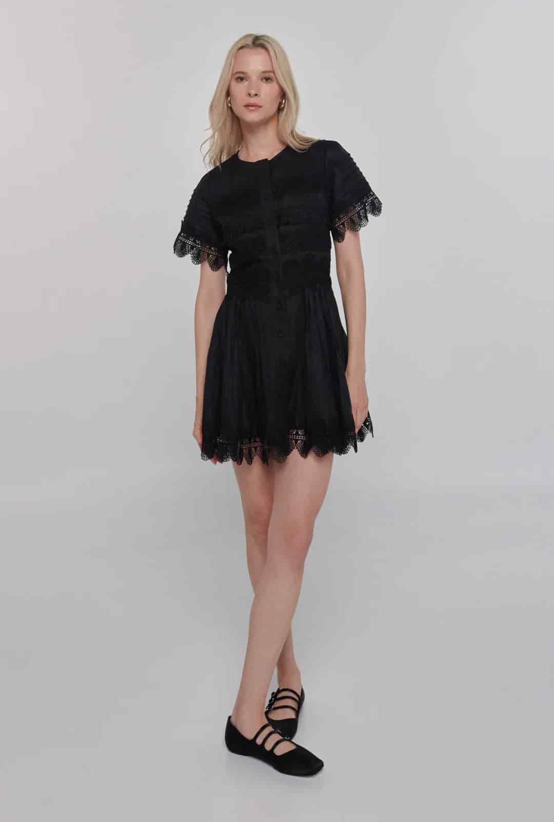 VIOLETTA DRESS BLACK - miniatura 9