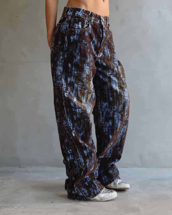 JEAN BAGGY FIT BLUE STATIC CAFÉ/AZUL - miniatura 2