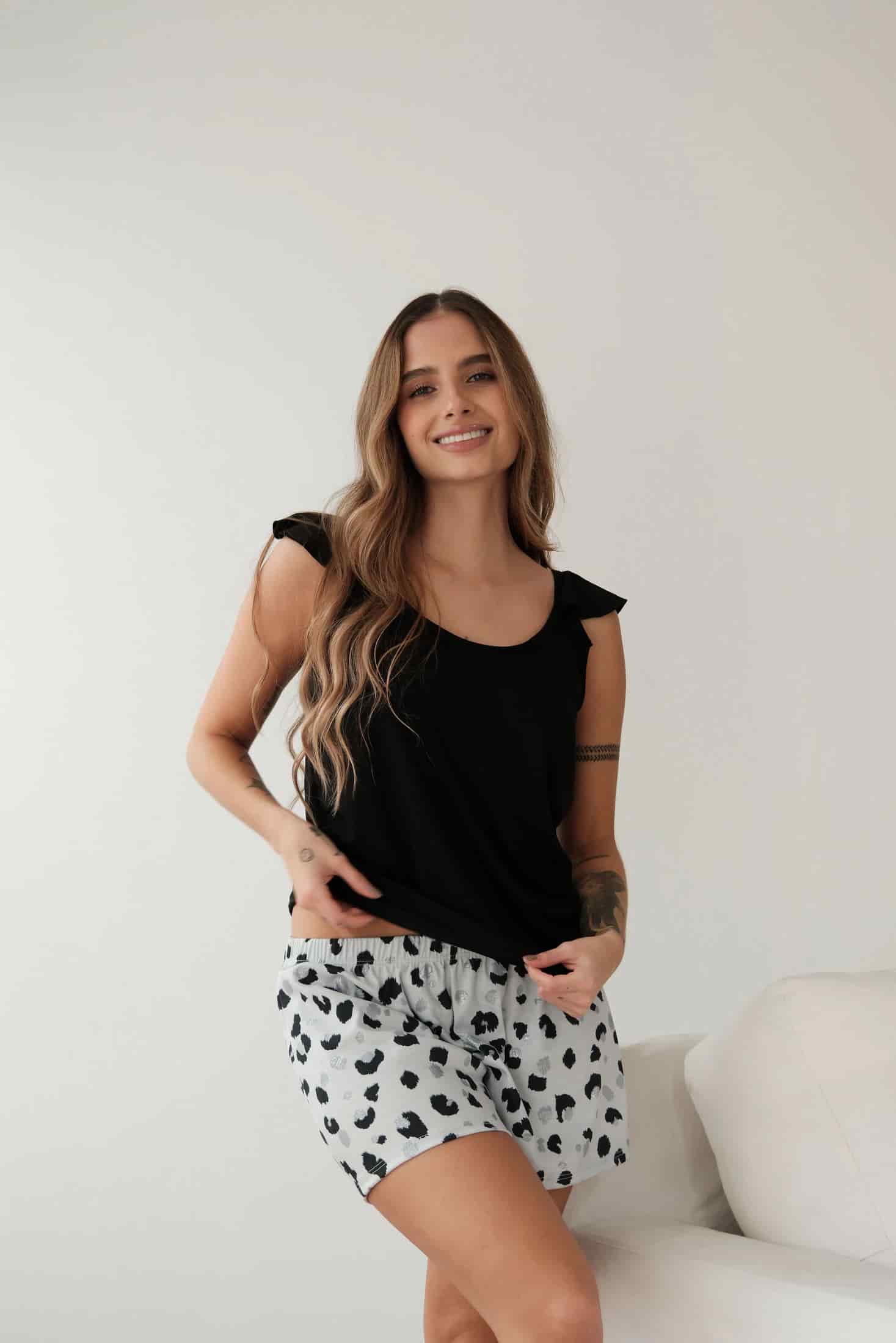 Pijama short Negro - miniatura 1