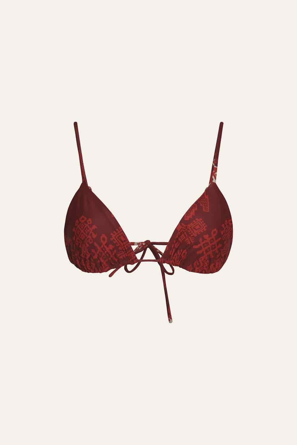 Wakama Bikini Top In Wine - miniatura 1