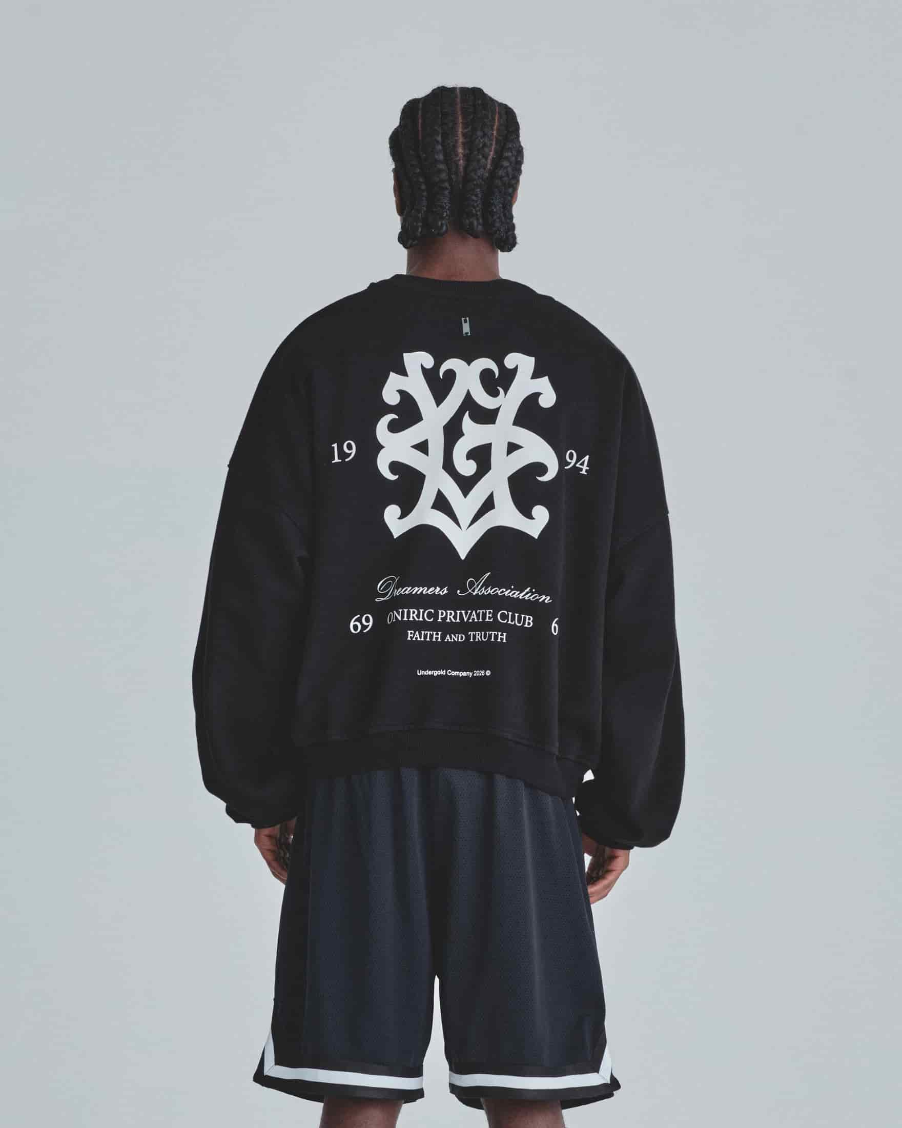 Line UG Monogram Boxy Fit Crewneck Black - miniatura 7