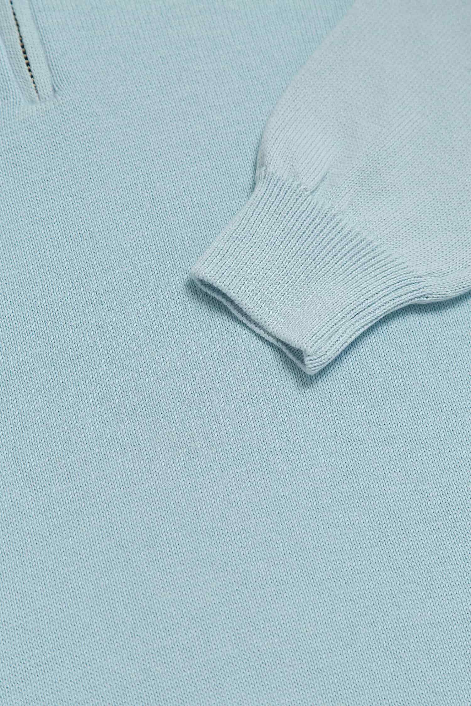 Saco Half Zip Algodón Azul Cielo - miniatura 3