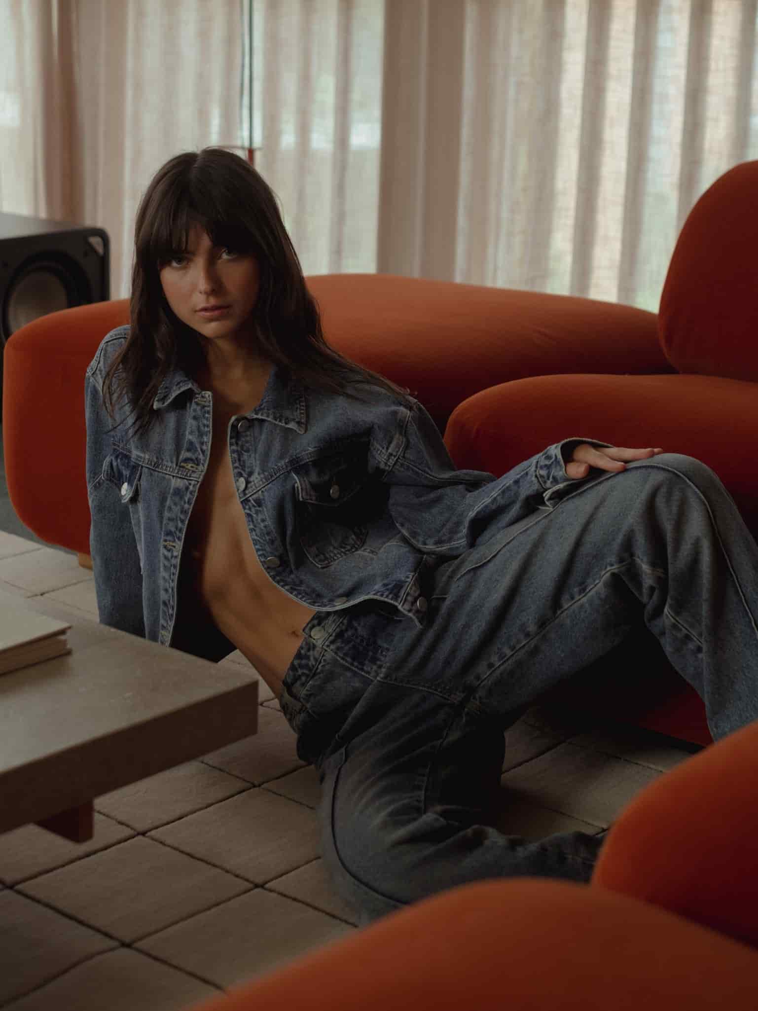OVERLAY DENIM JACKET - CLASSIC BLUE - miniatura 4