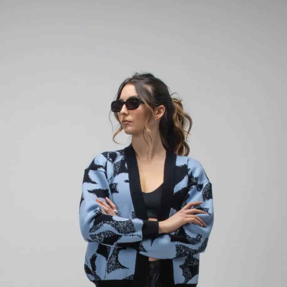 Saco Matilde – Abstract Flower – Azul/Azul - miniatura 6