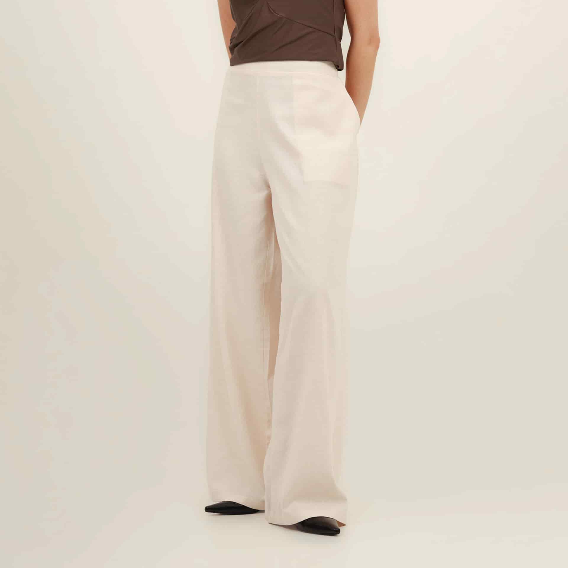 Pantalón palazzo bota ancha con elastico en cintura - miniatura 16