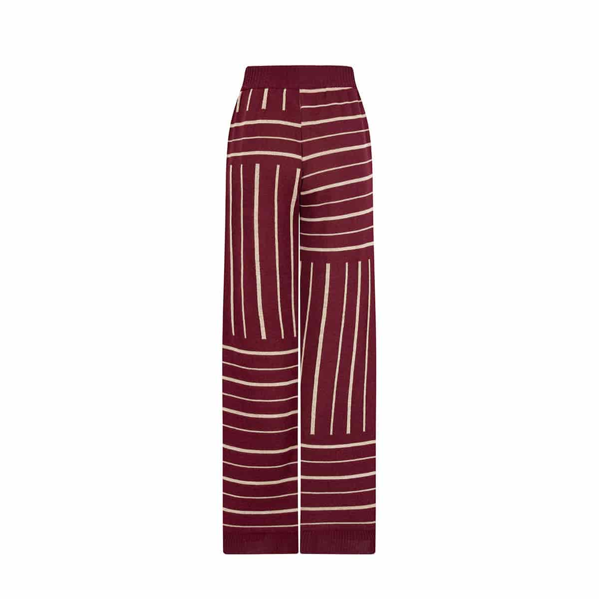 PANTALON NOBU BORGOÑA-DORADO - miniatura 5