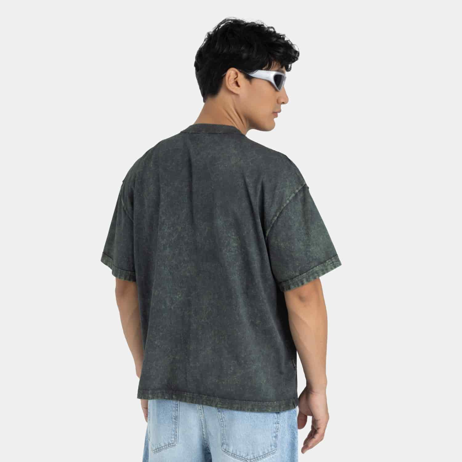 Acid Washed Boxy Tee Green - miniatura 2