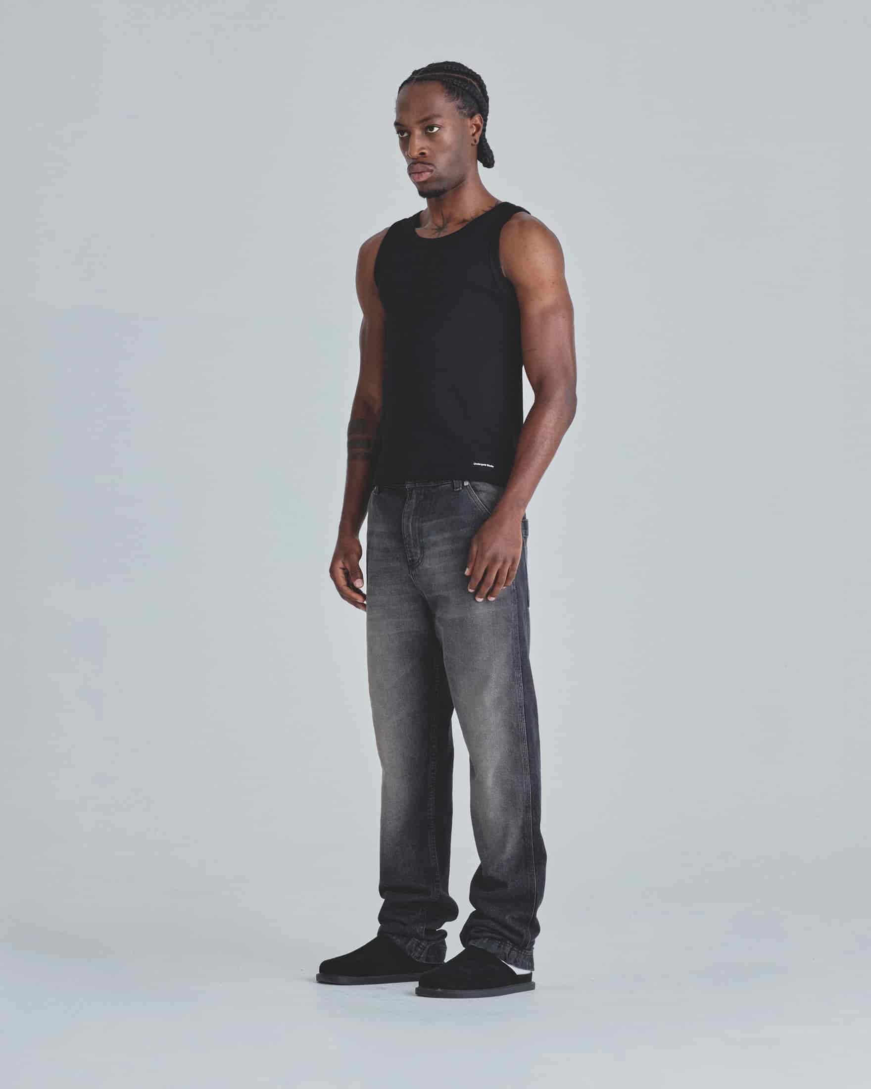 Line Basic Slim fit Fit Jeans Washed Black - miniatura 5