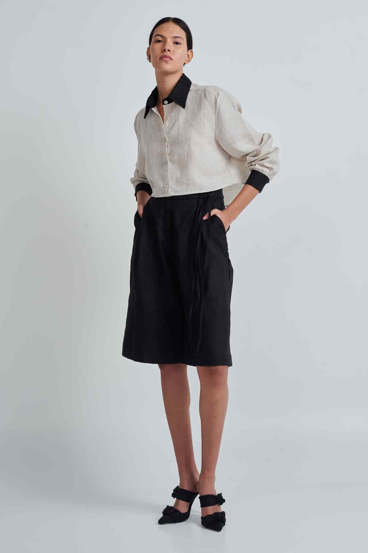 FEFI SHIRT NATURAL/BLACK - miniatura 1