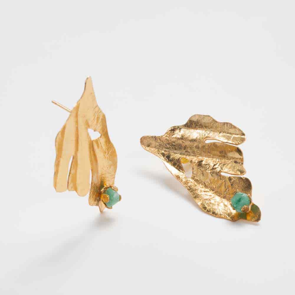 Aretes Topo Huella Verde - miniatura 1