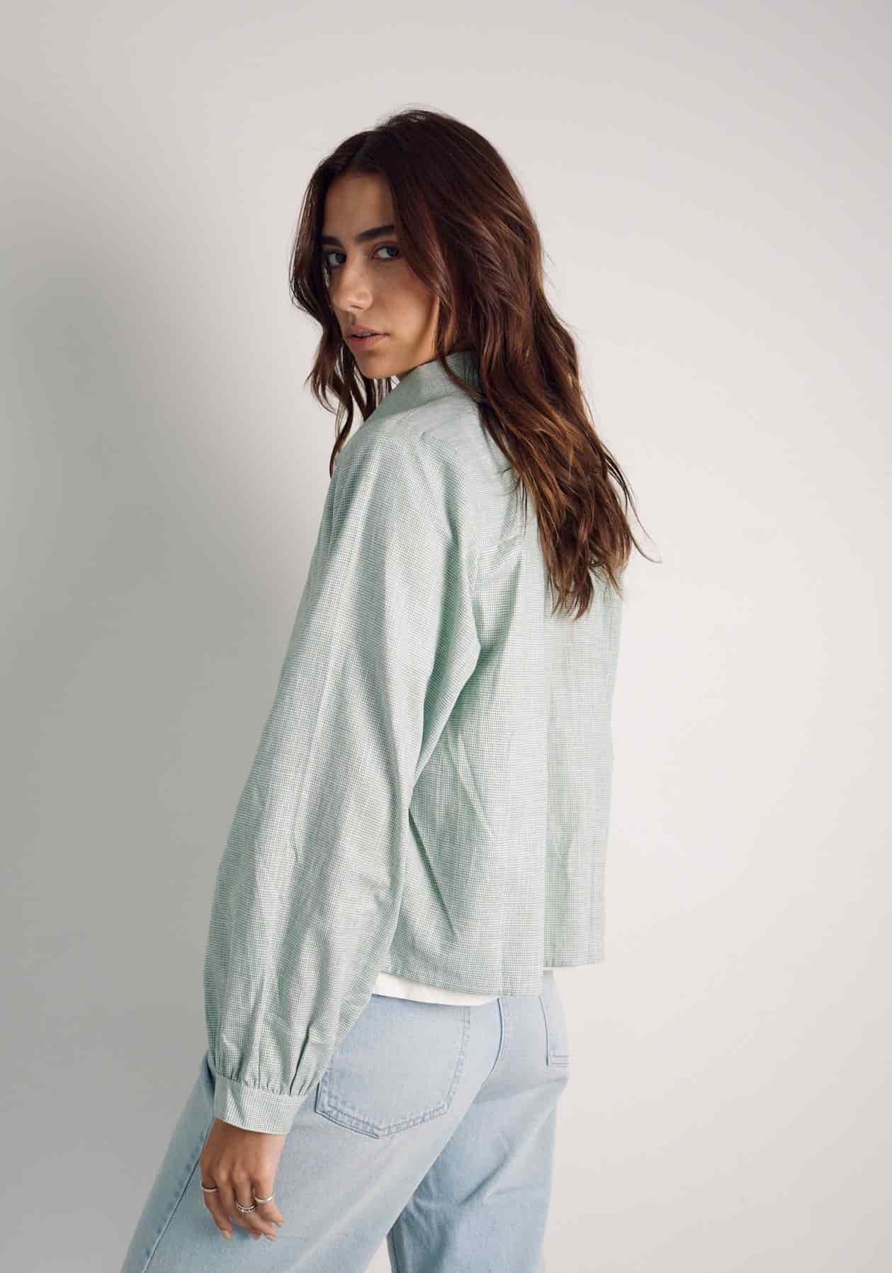 Camisa M Marianne Cuadros Verde Med - miniatura 5