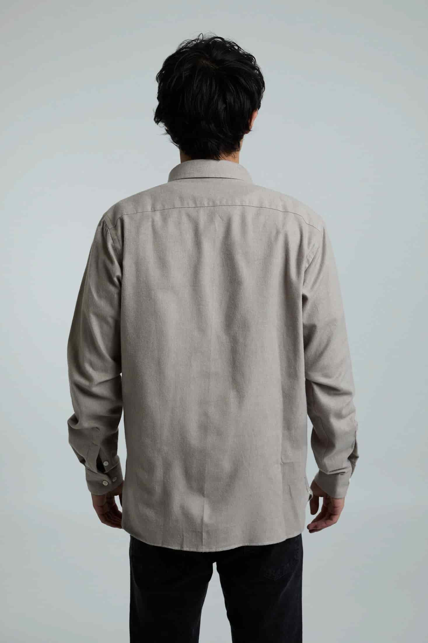 Camisa twill beige - miniatura 2