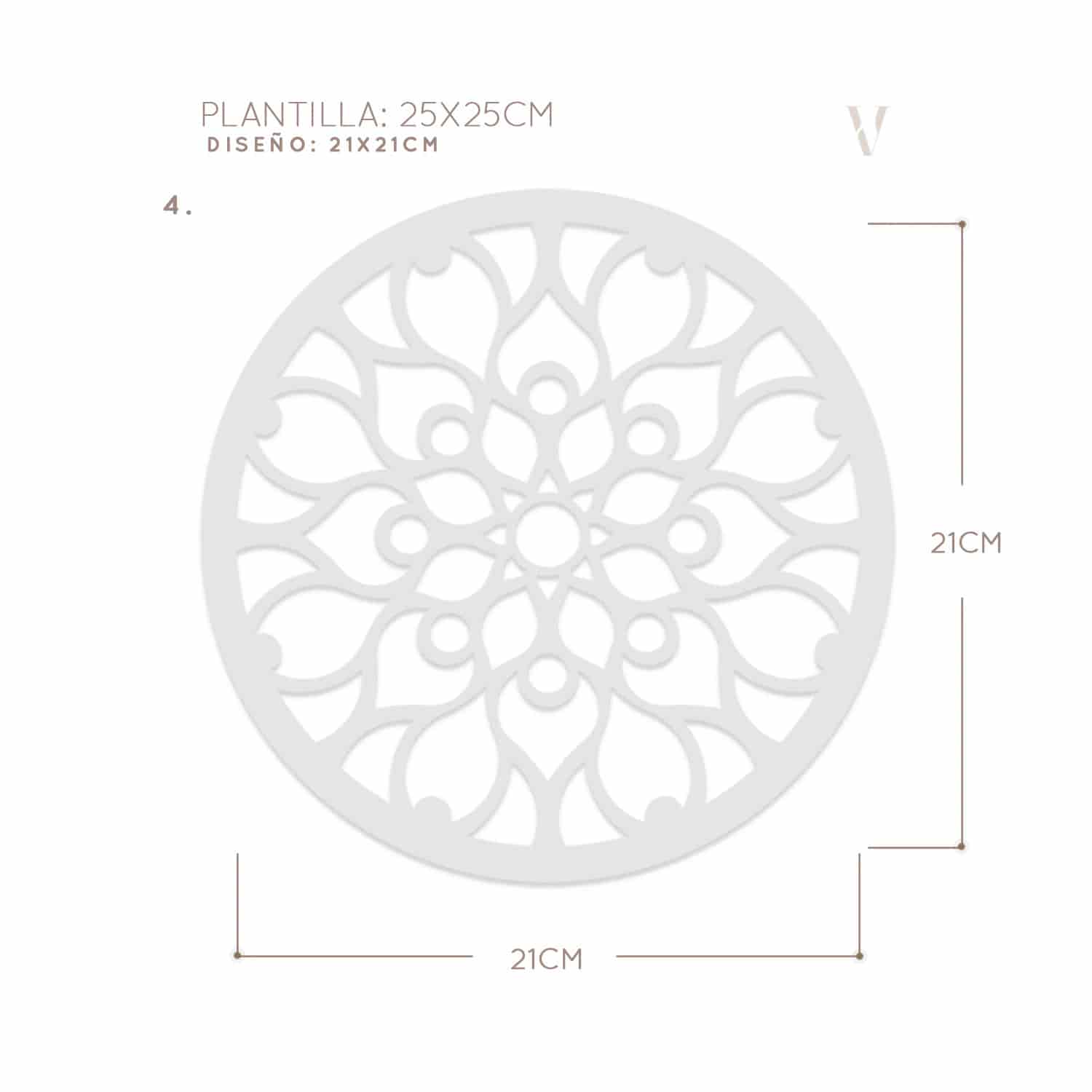 Plantillas para pintar, Vamarú Stencils, Colección Armonía 25cm y 48cm, 5und - miniatura 6