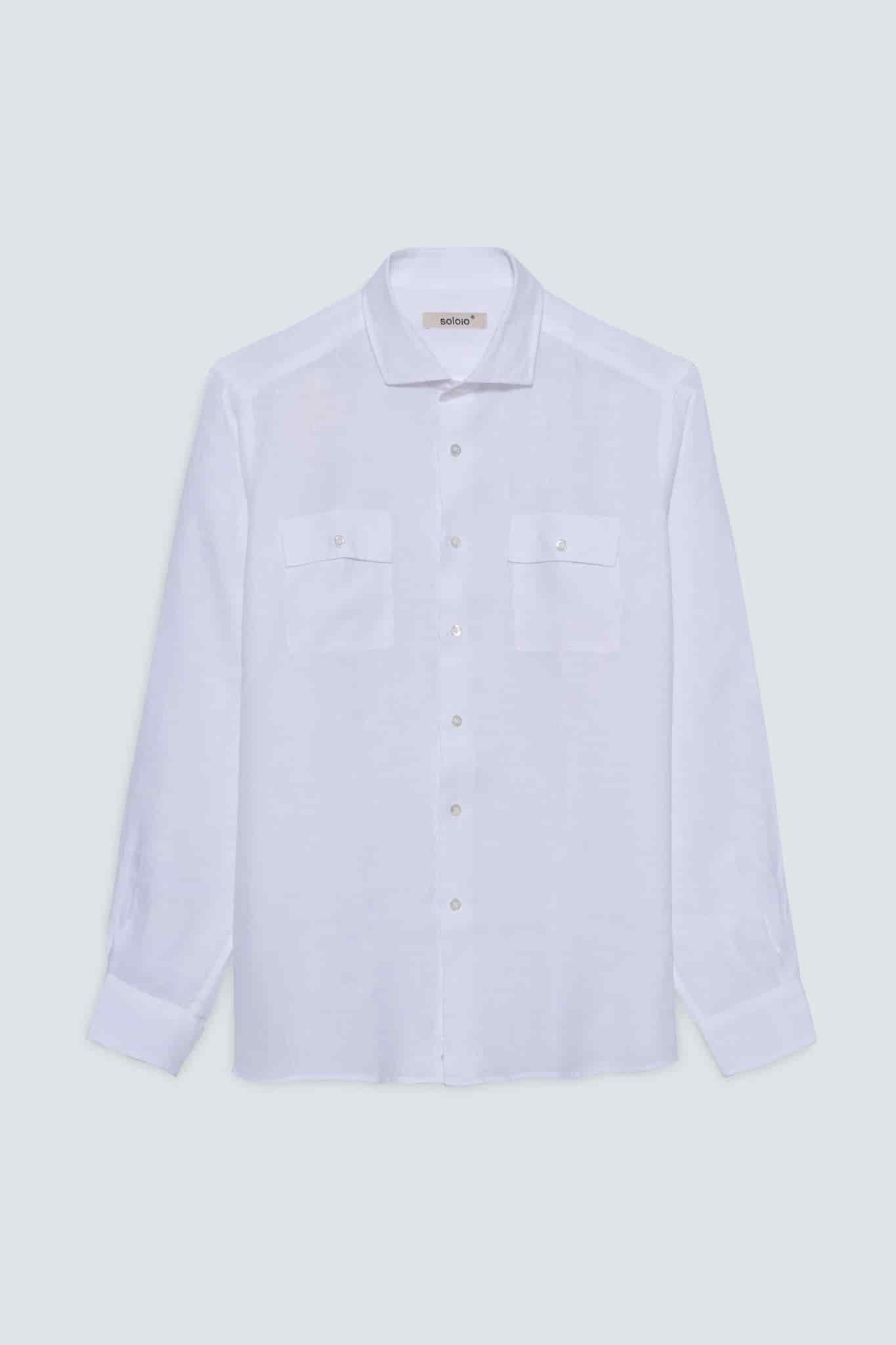 Men's guayabera linen pockets shirt - miniatura 7