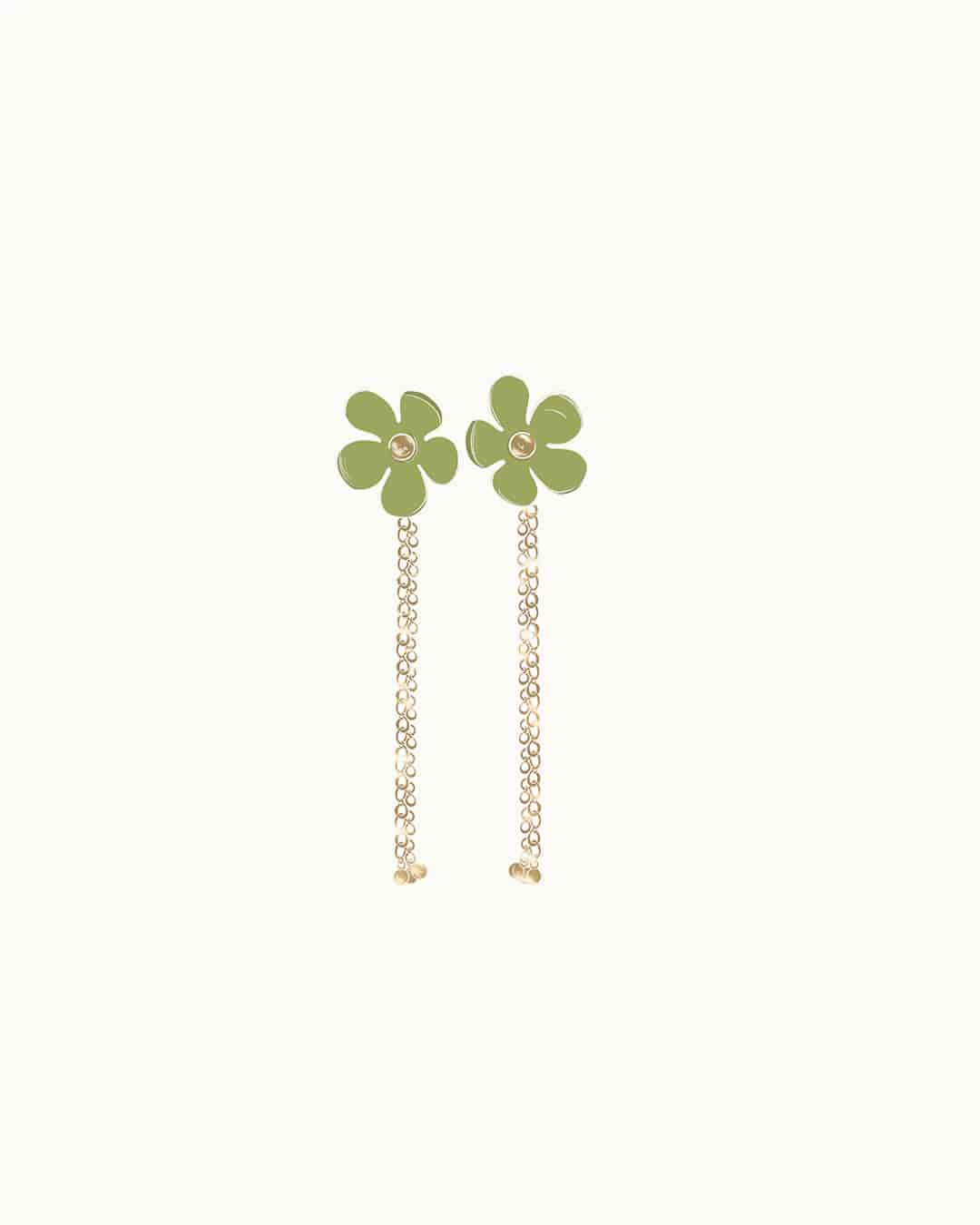 Pétalos Parabirso Earrings - miniatura 1