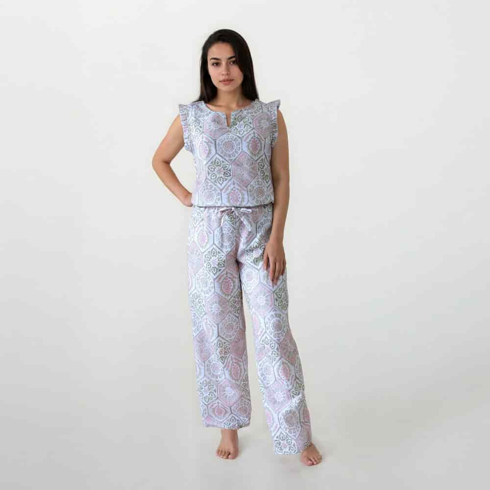 Conjunto de Pijama Pantalón Largo Jardines del Amanecer - miniatura 1