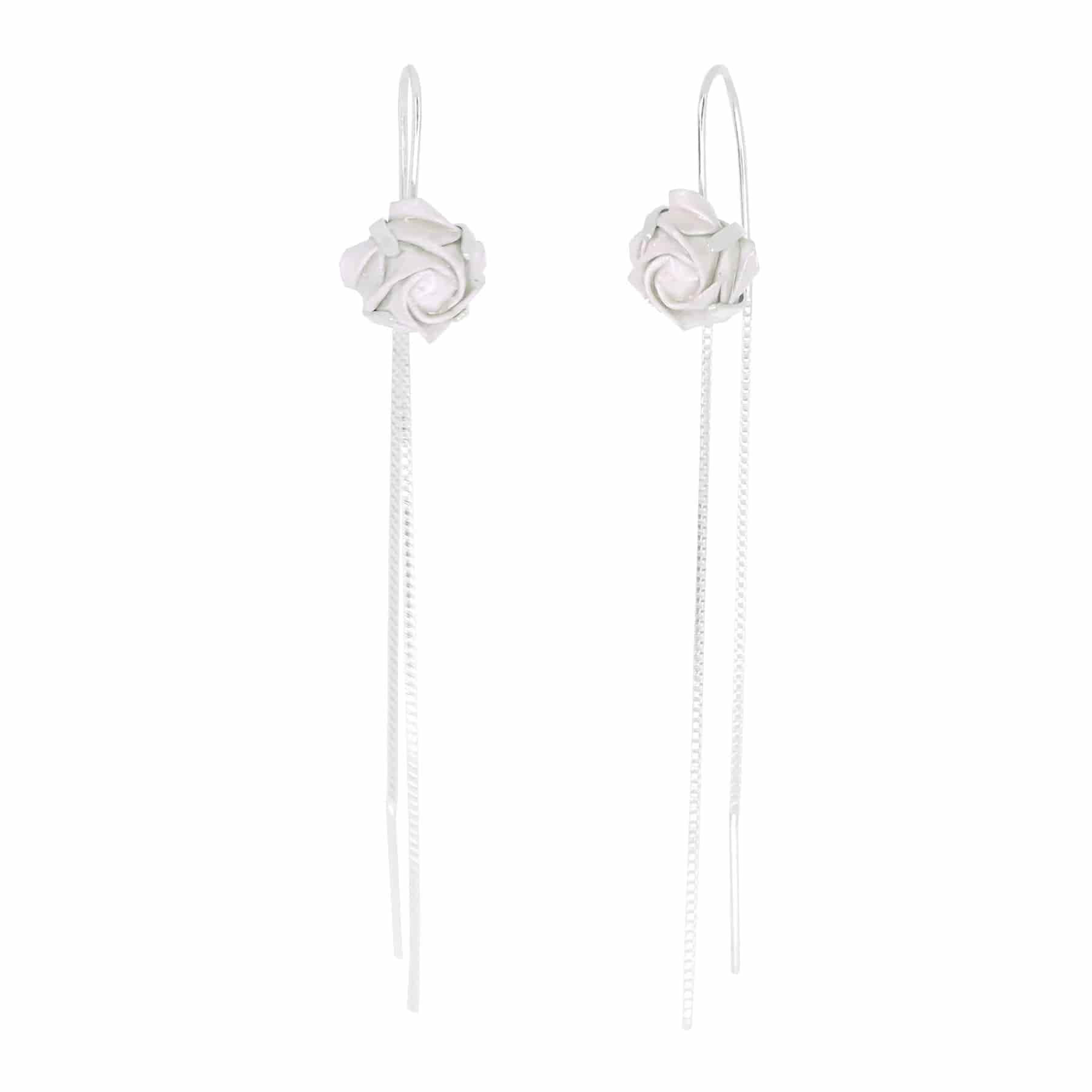 Arete rosa cadena - miniatura 1