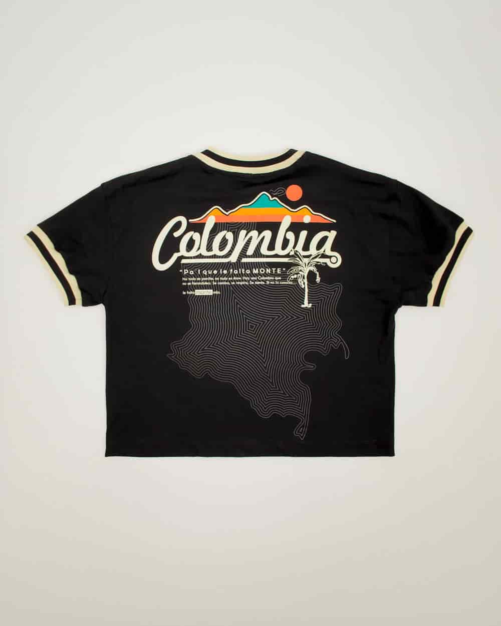 Camiseta Oversized Colombia negro Mujer - miniatura 8