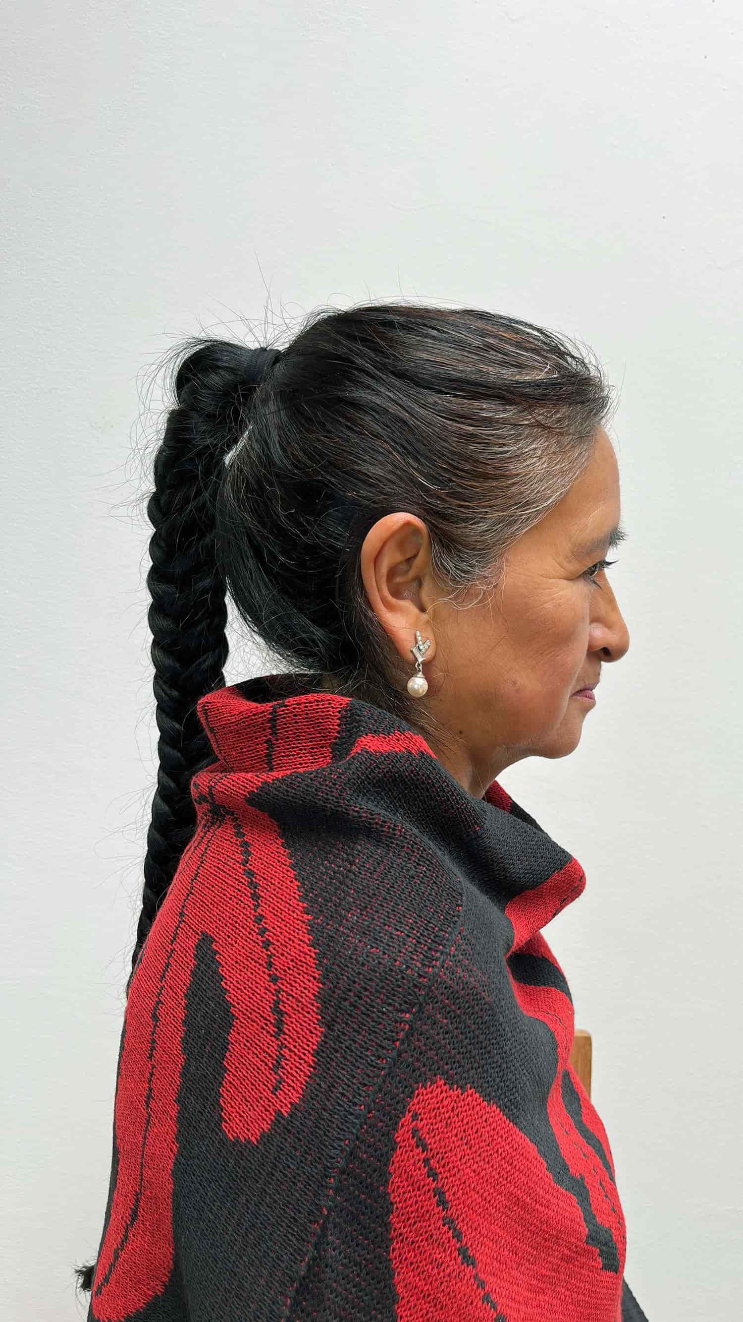 Poncho Yarumo - negro y rojo - miniatura 4