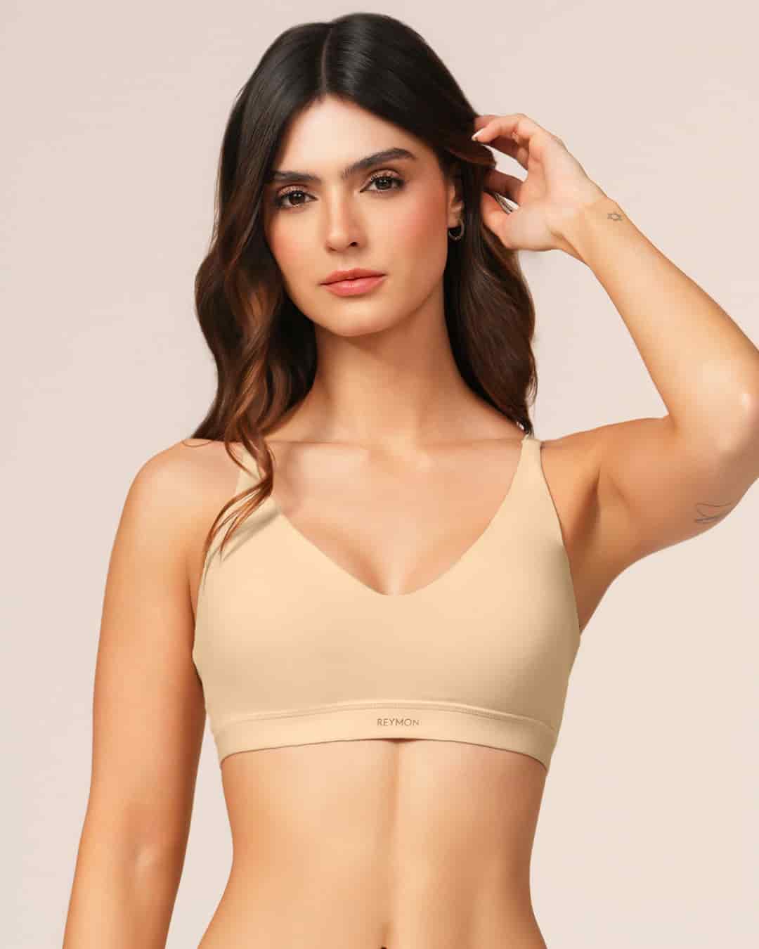 Top Prehormado en Microfibra con Almohadillas Removibles y Broche Ref. 450 - miniatura 1