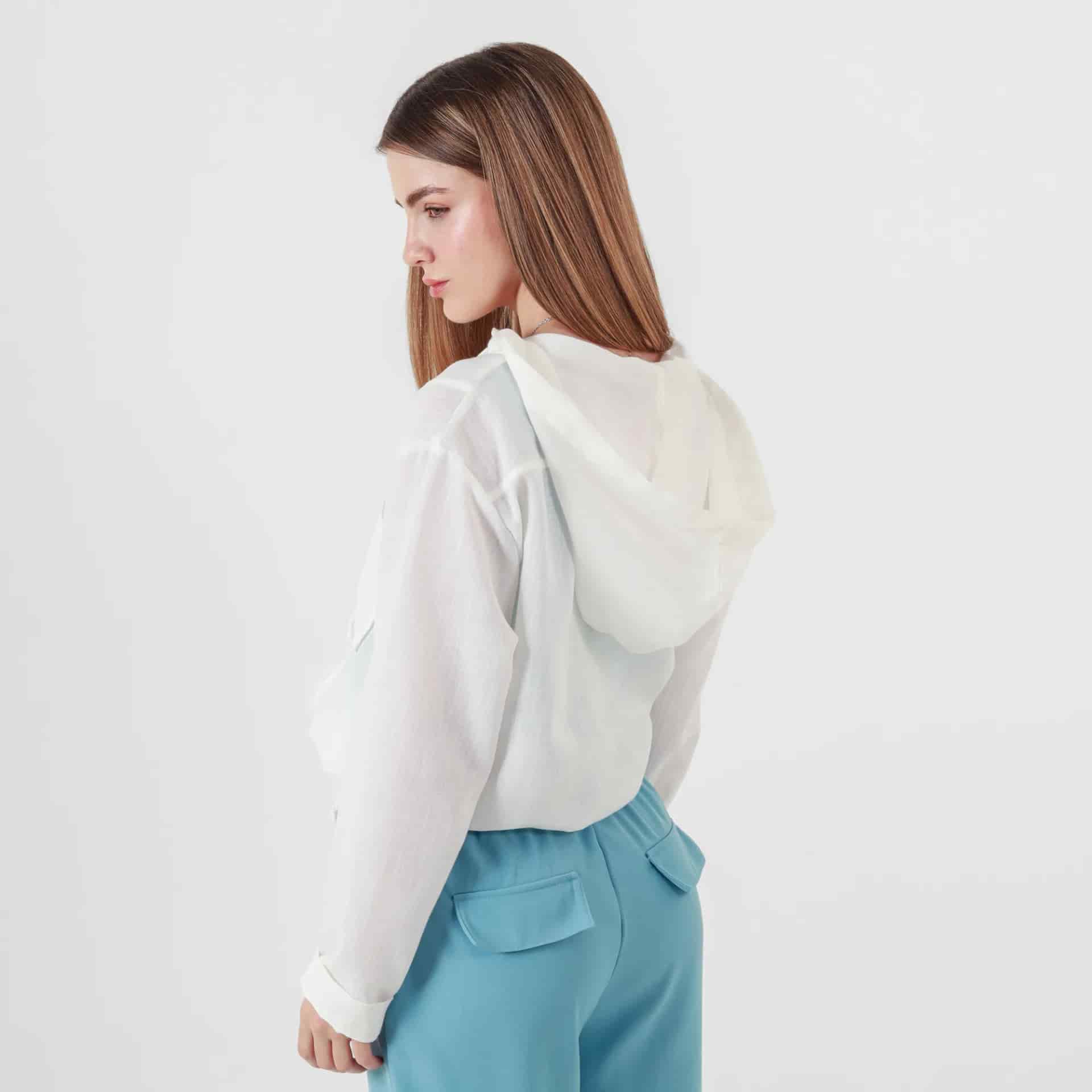 Chaqueta ligera manga larga con capucha y bolsillos - miniatura 6
