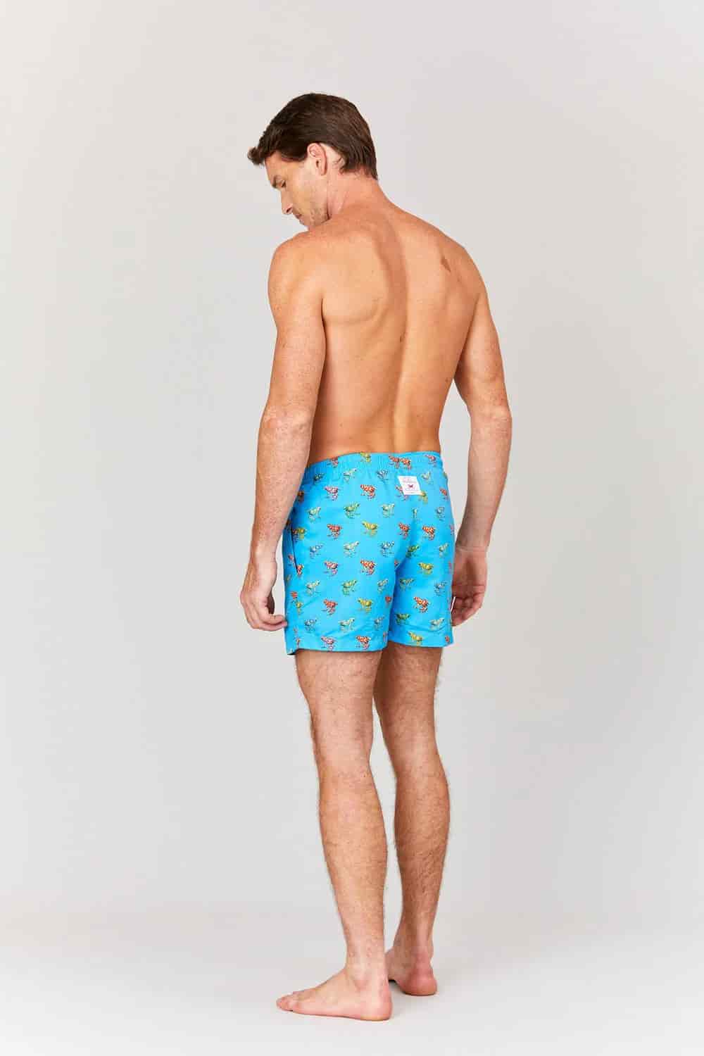 Men's swim trunk blue frogs - miniatura 4