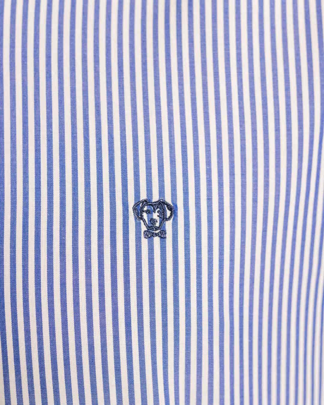 Camisa Antimanchas Popelina Rayas Azul Oscuro - miniatura 5