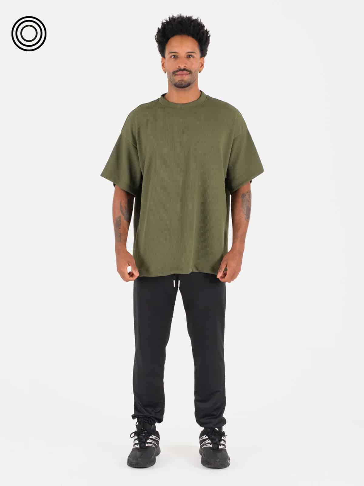 Camiseta hombre stone verde militar - miniatura 3