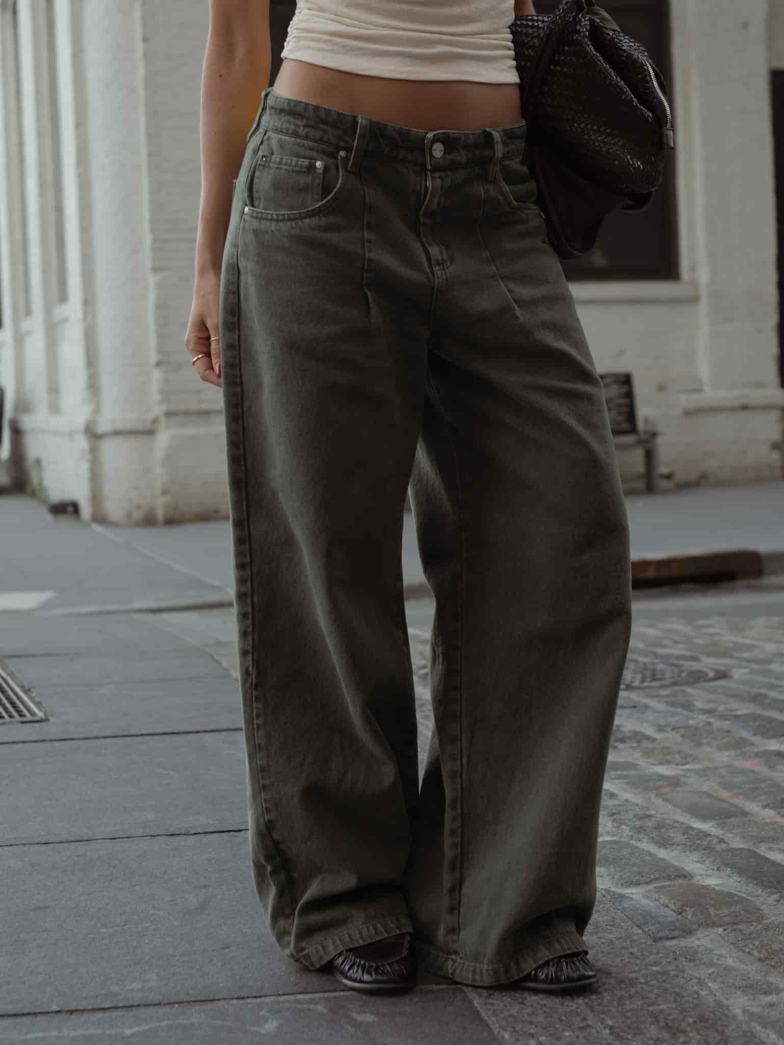 OVERSIZED BAGGY JEAN - OLIVE - miniatura 1