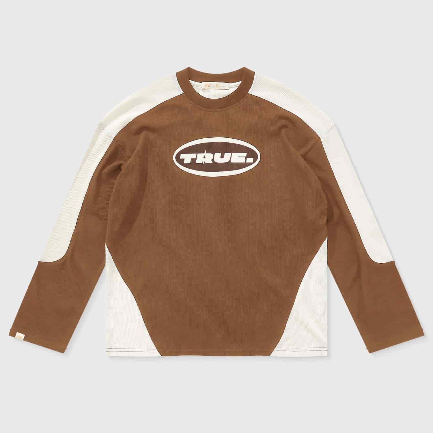 Waffer Long Sleeve Tee - Brown - miniatura 1