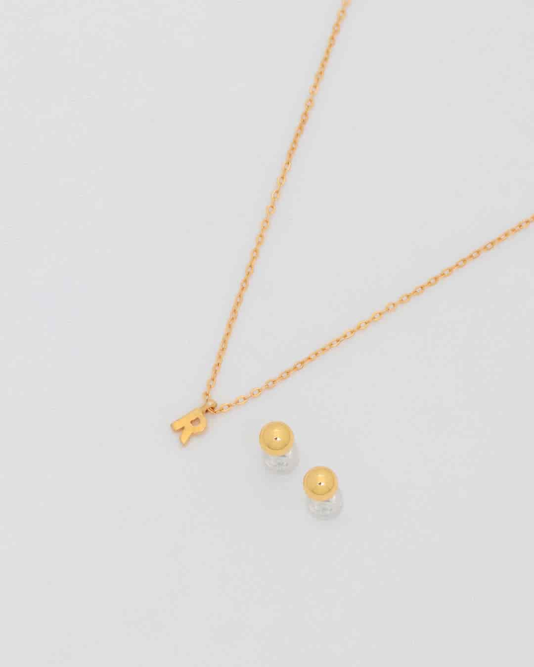 Collar Letra + Aretes - miniatura 3