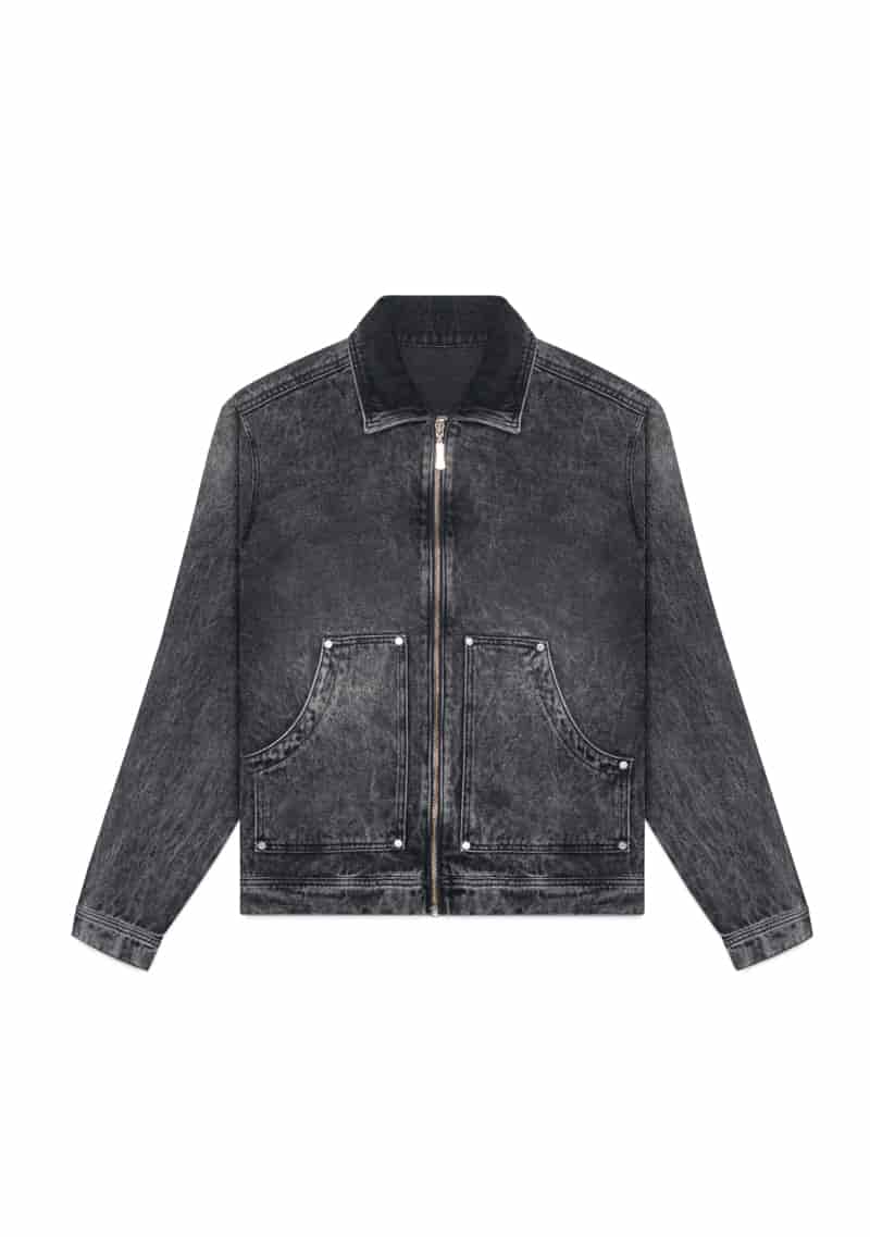 Monclair washed black jacket - miniatura 2