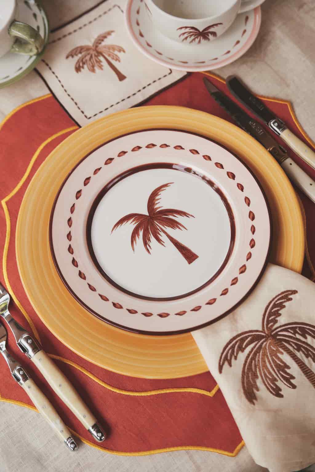 JDD Palm Dinner Plate / Yellow - miniatura 3