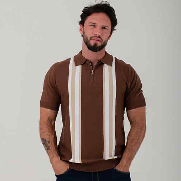SUETER TIPO POLO MODA TEJIDO HOMBRE - miniatura 1