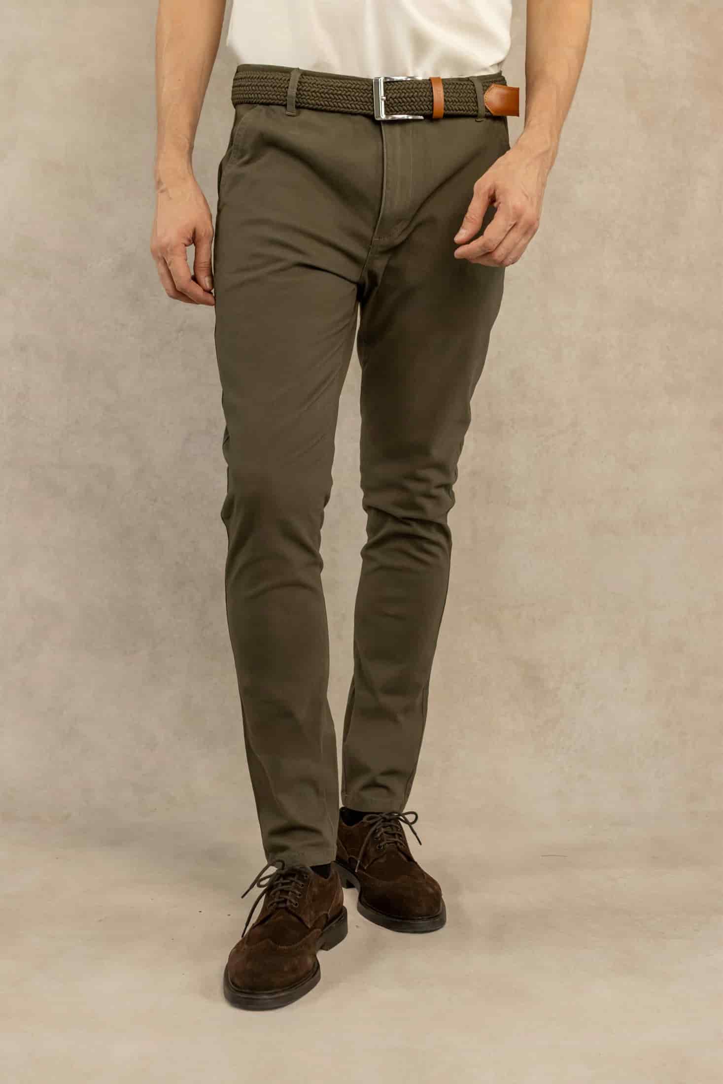 Pantalon Elastico Verde Militar - miniatura 1