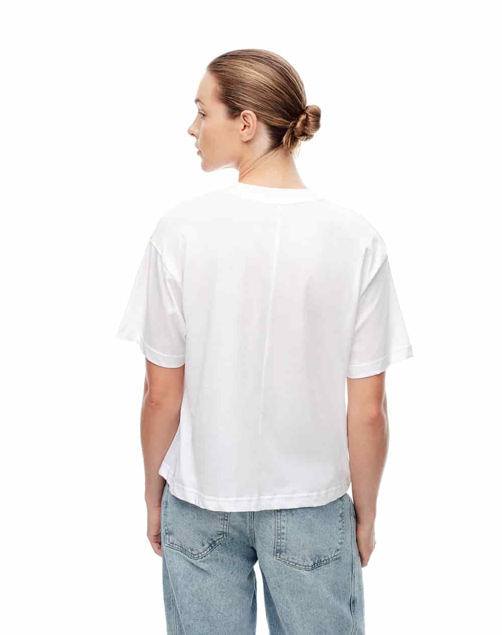 Camiseta oversize algodón blanca mujer - miniatura 8