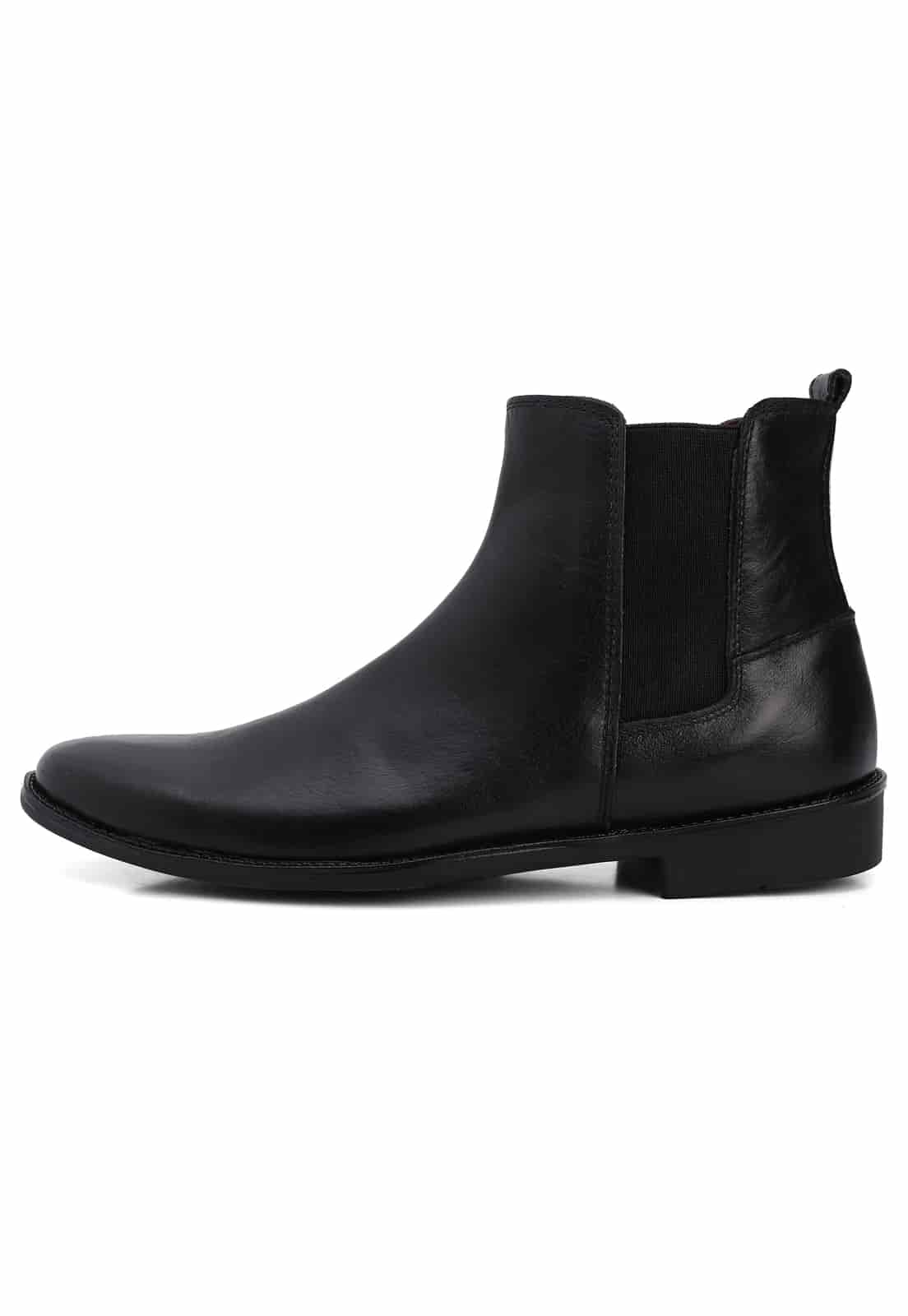 Botines chelsea negros en cuero - miniatura 6