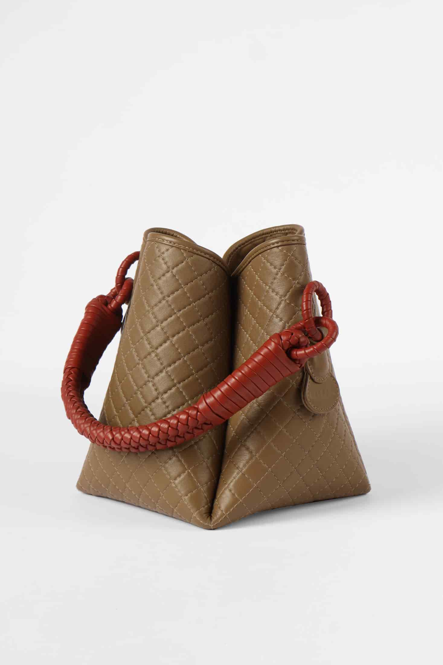 Tulip Bucket Bag, Olive & Brick - miniatura 3