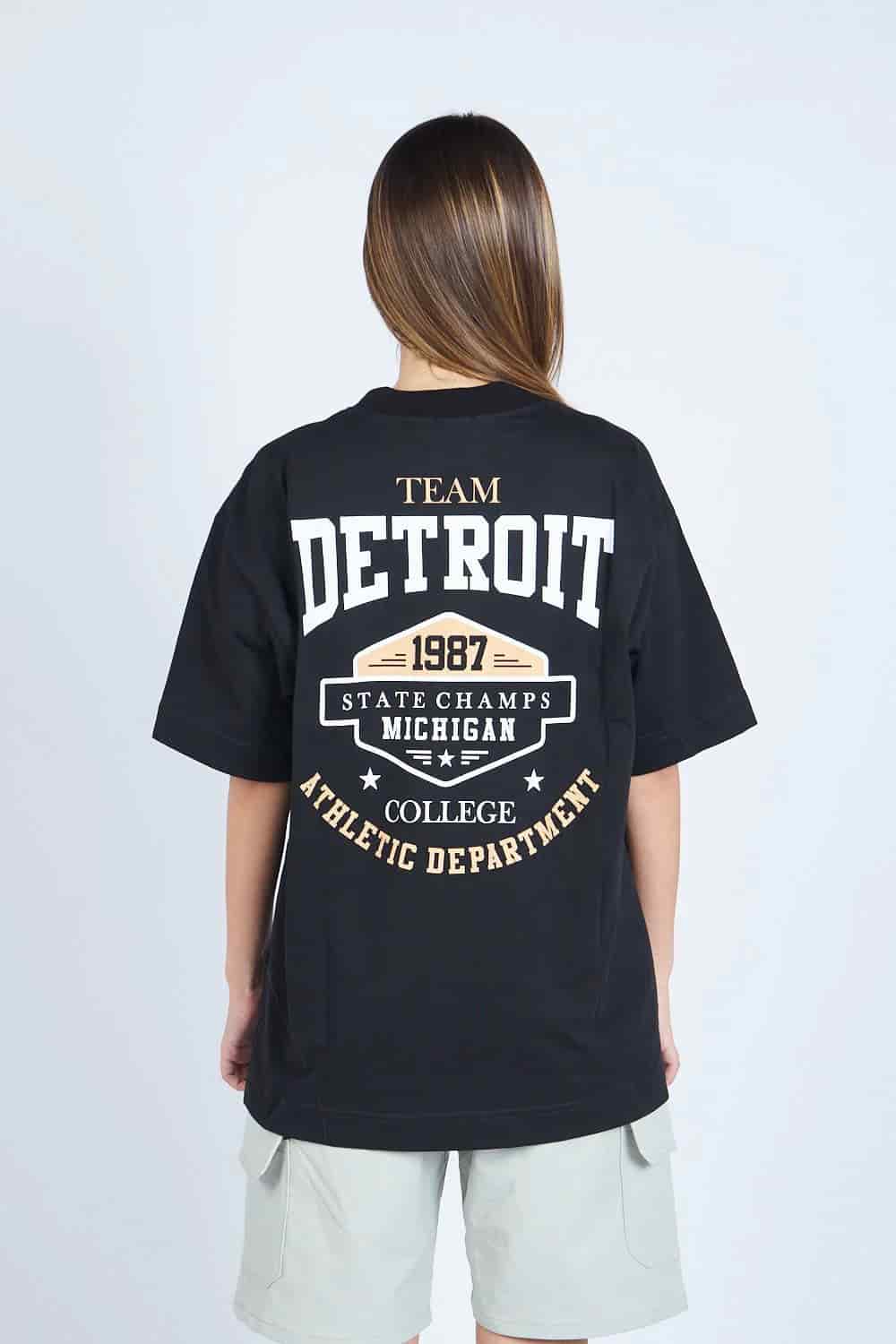 Camiseta oversize DETROIT NEGRO | DROP 03 | - miniatura 5