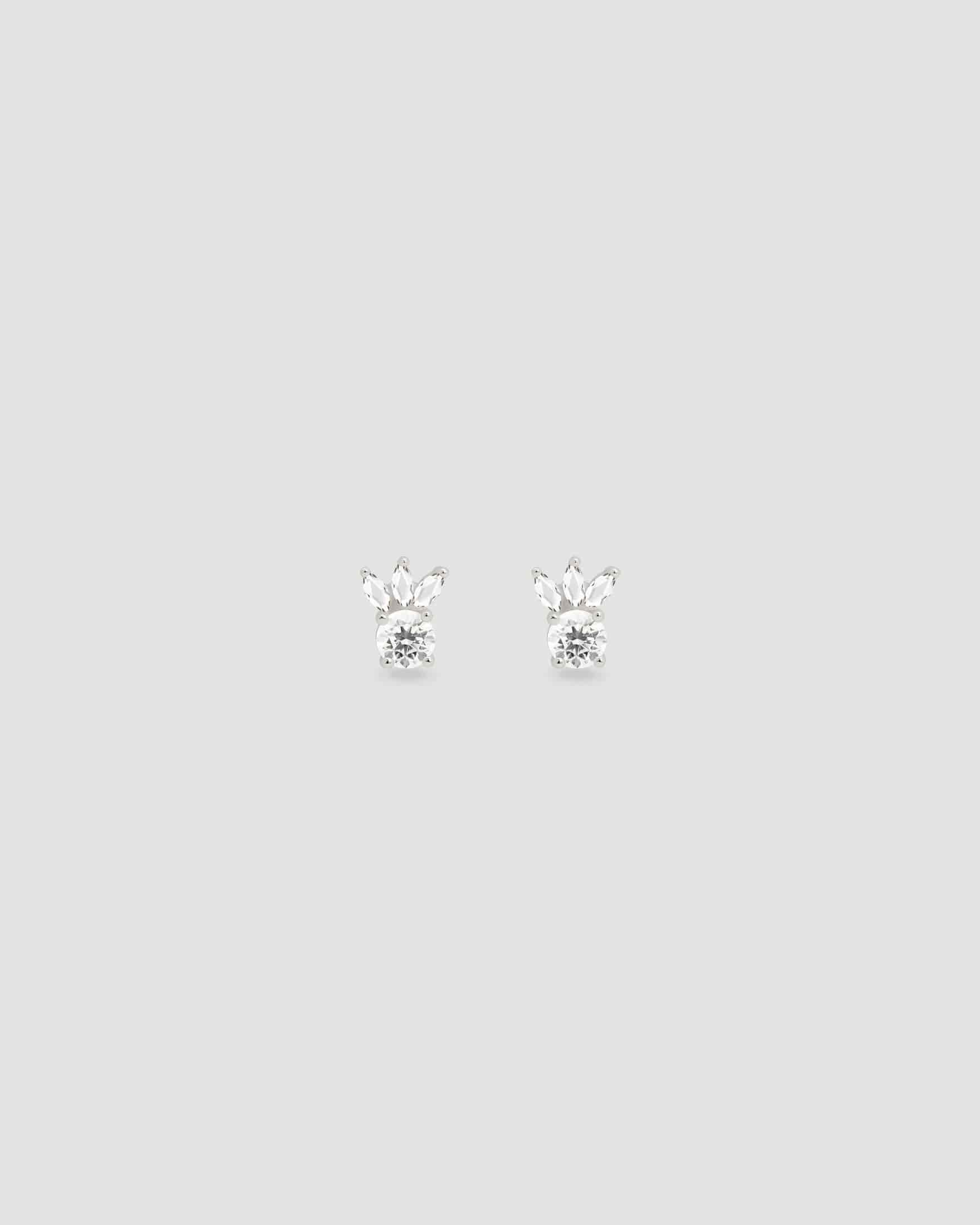 Aretes Mini Corona Cristal - miniatura 2