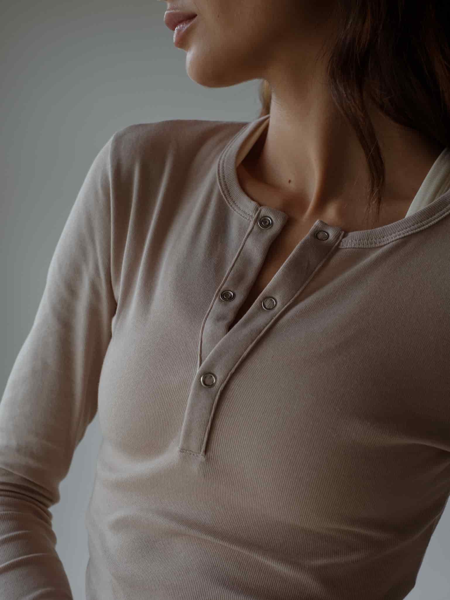 HALF BUTTON JERSEY - ASH - miniatura 8