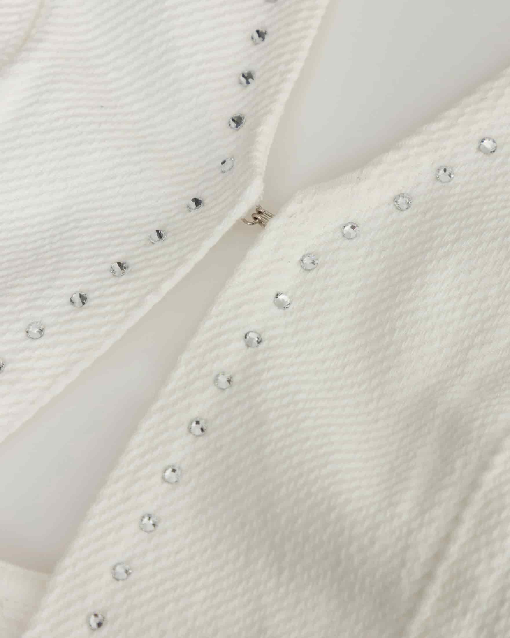 W Basics Rhinestone Top Vest White - miniatura 4