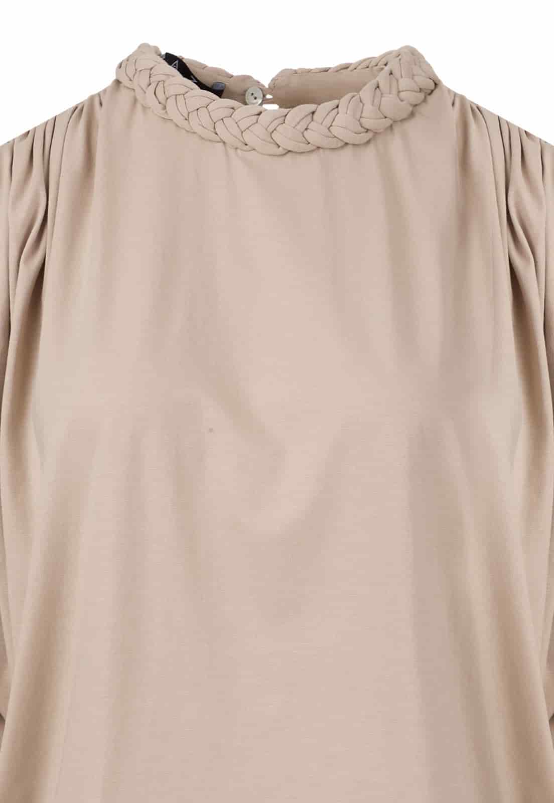 BRAIDED NECKLINE T-SHIRT - miniatura 4