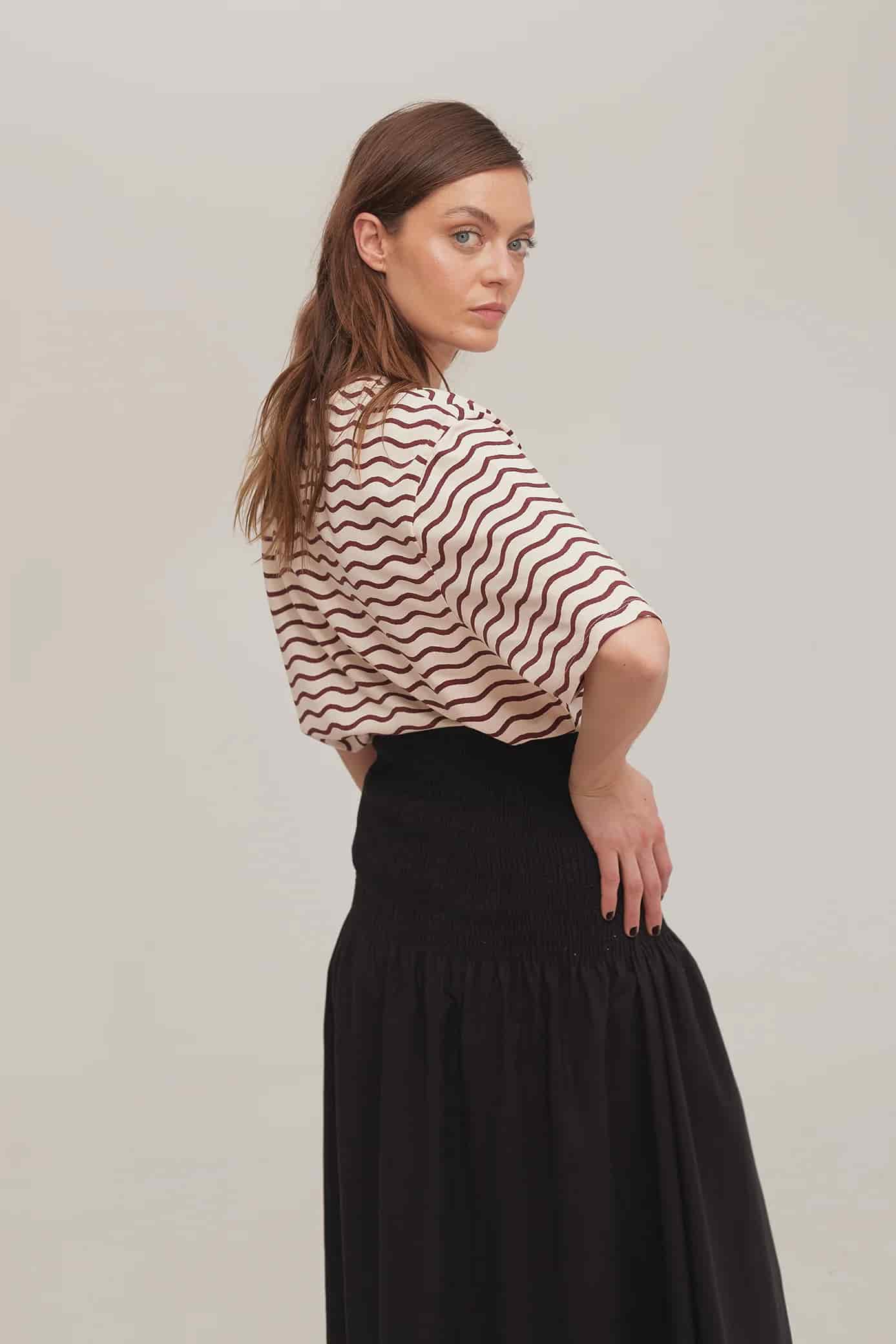 Falda Shirred Negro - miniatura 6