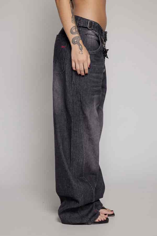 Baggy Remainder Dama Stone-Negro - miniatura 6