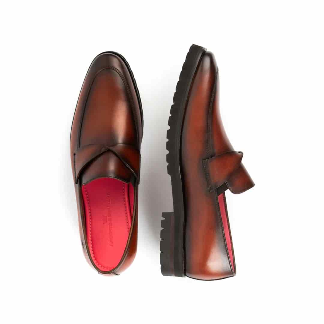 Mocasín Reverso Cognac Suela Ultraliviana - miniatura 3